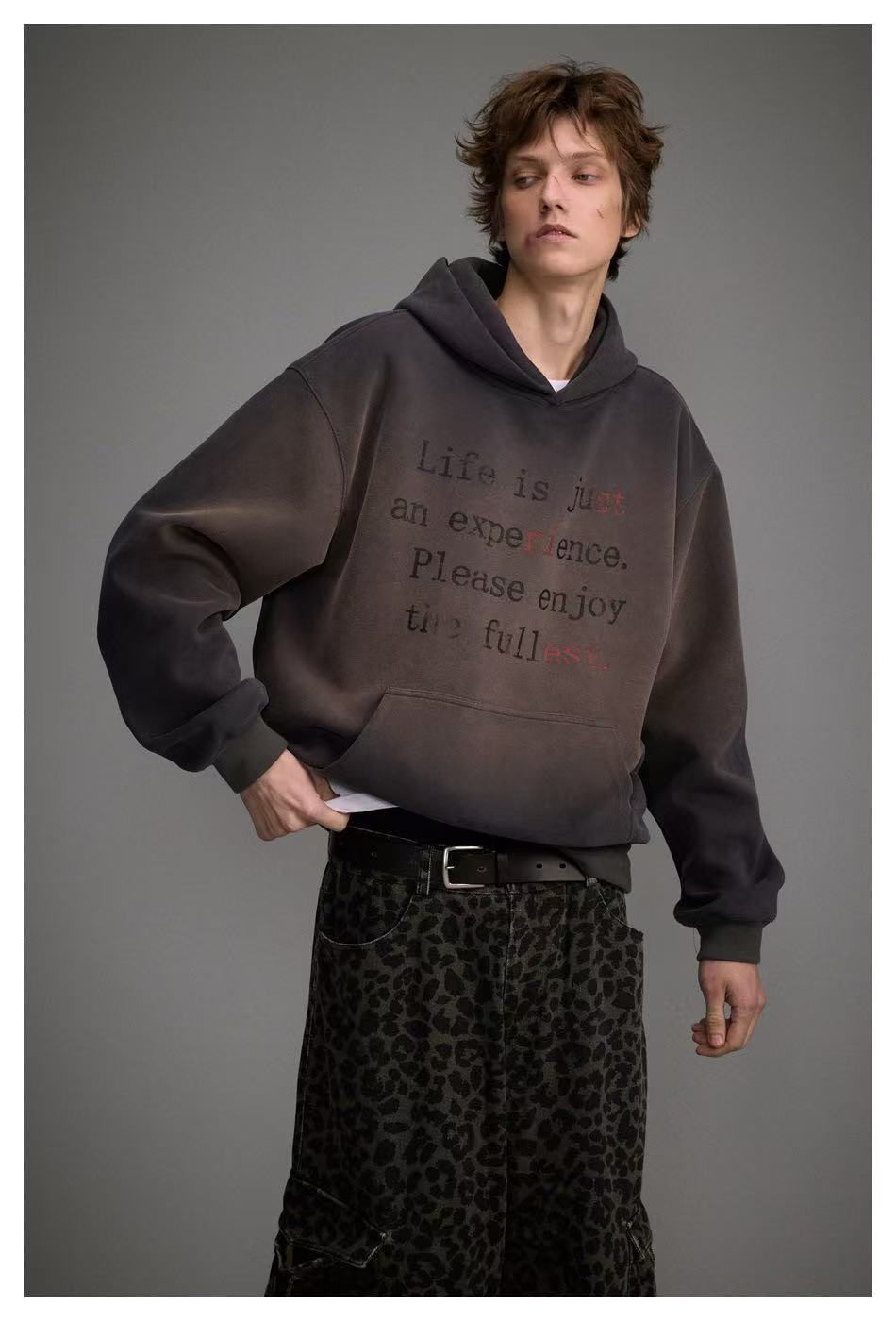 Omirad “Life Is Just an Experience” Washed Hoodie