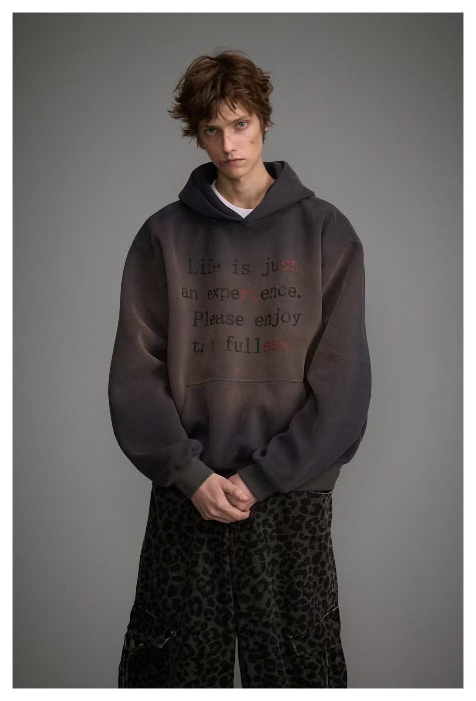 Omirad “Life Is Just an Experience” Washed Hoodie