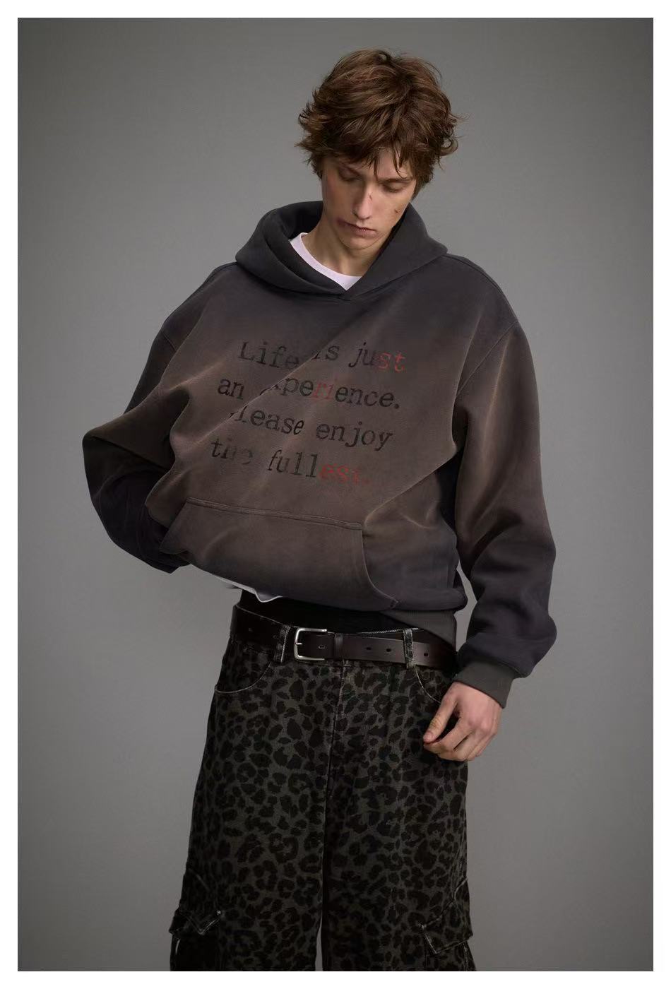 Omirad “Life Is Just an Experience” Washed Hoodie