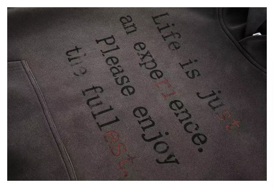 Omirad “Life Is Just an Experience” Washed Hoodie