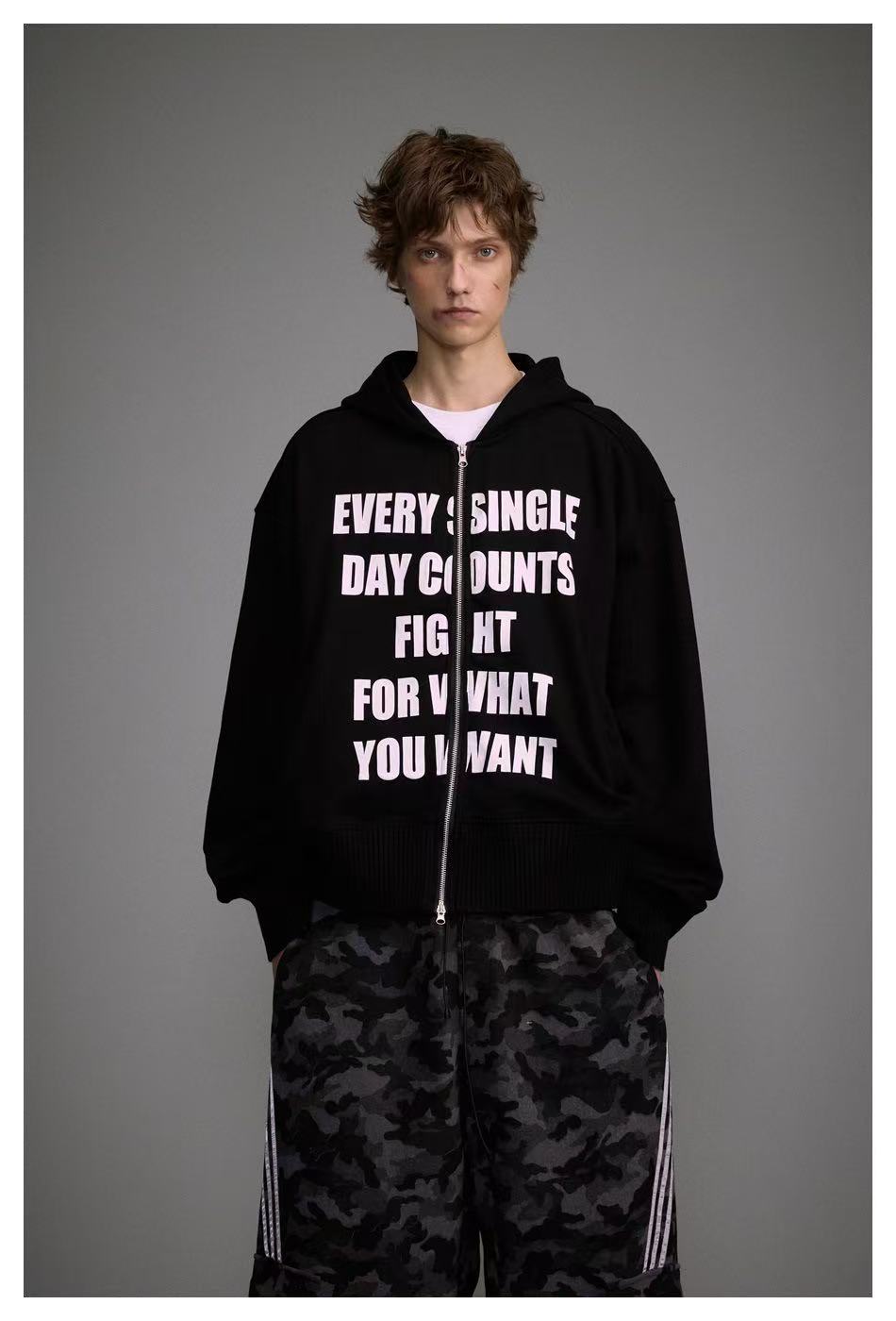Omirad “Every Single Day” Zip-Up Hoodie