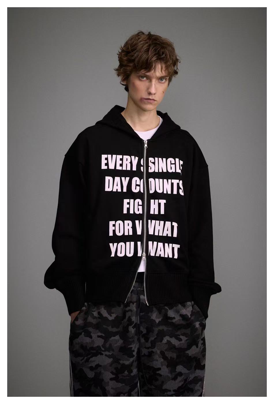 Omirad “Every Single Day” Zip-Up Hoodie