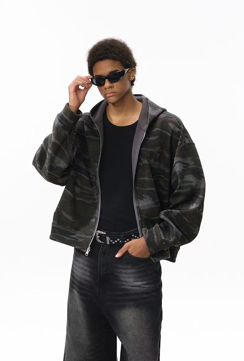 Omirad Reversible Camo Zip-Up Hoodie