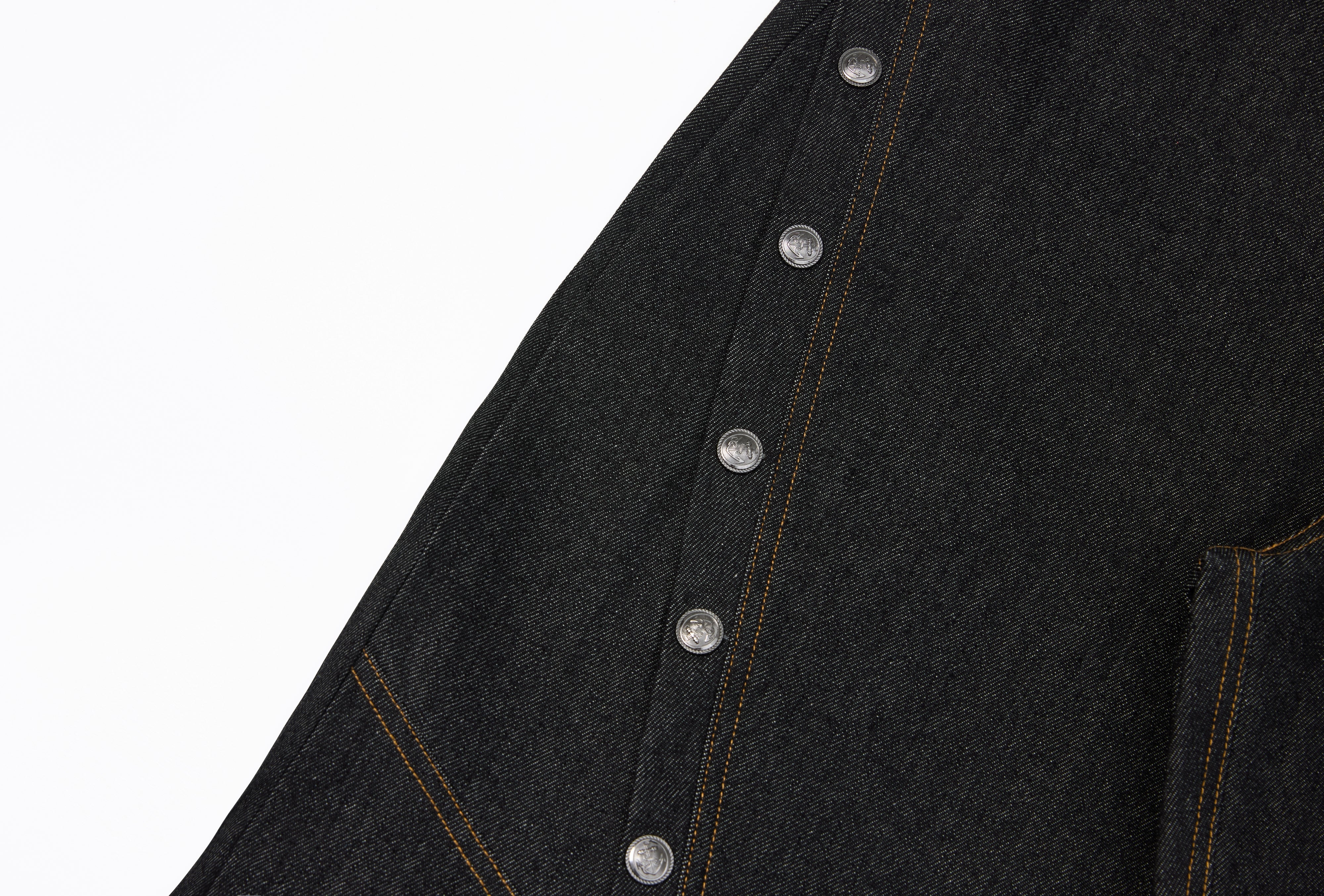 Omirad Rivet Panel Wide-Leg Denim Jeans