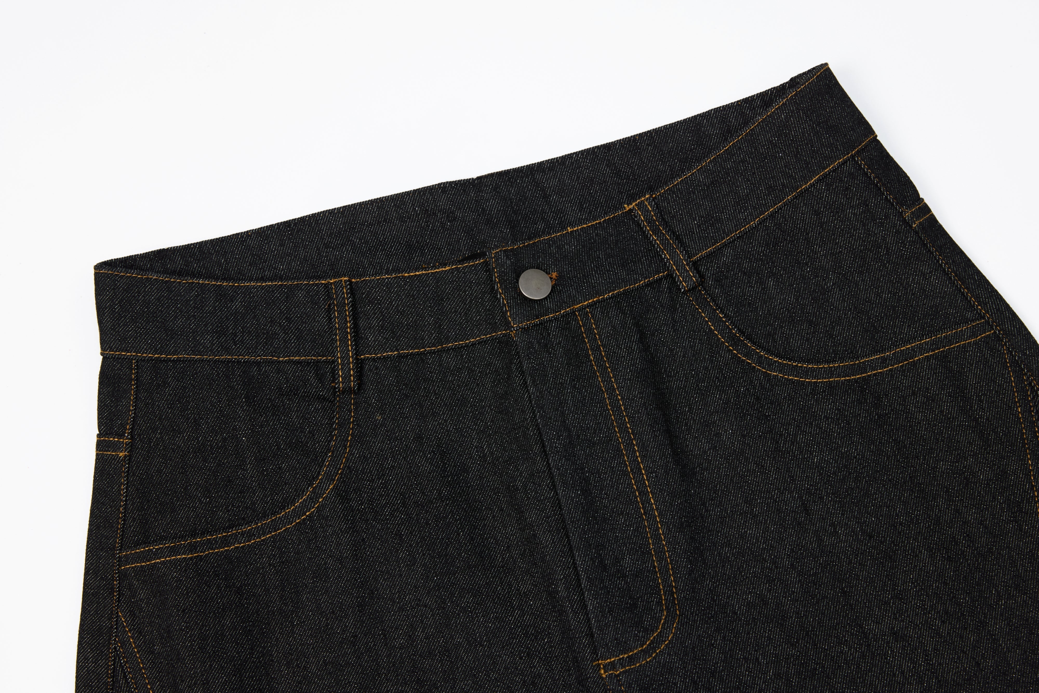 Omirad Rivet Panel Wide-Leg Denim Jeans