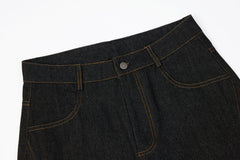 Omirad Rivet Panel Wide-Leg Denim Jeans