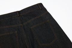 Omirad Rivet Panel Wide-Leg Denim Jeans