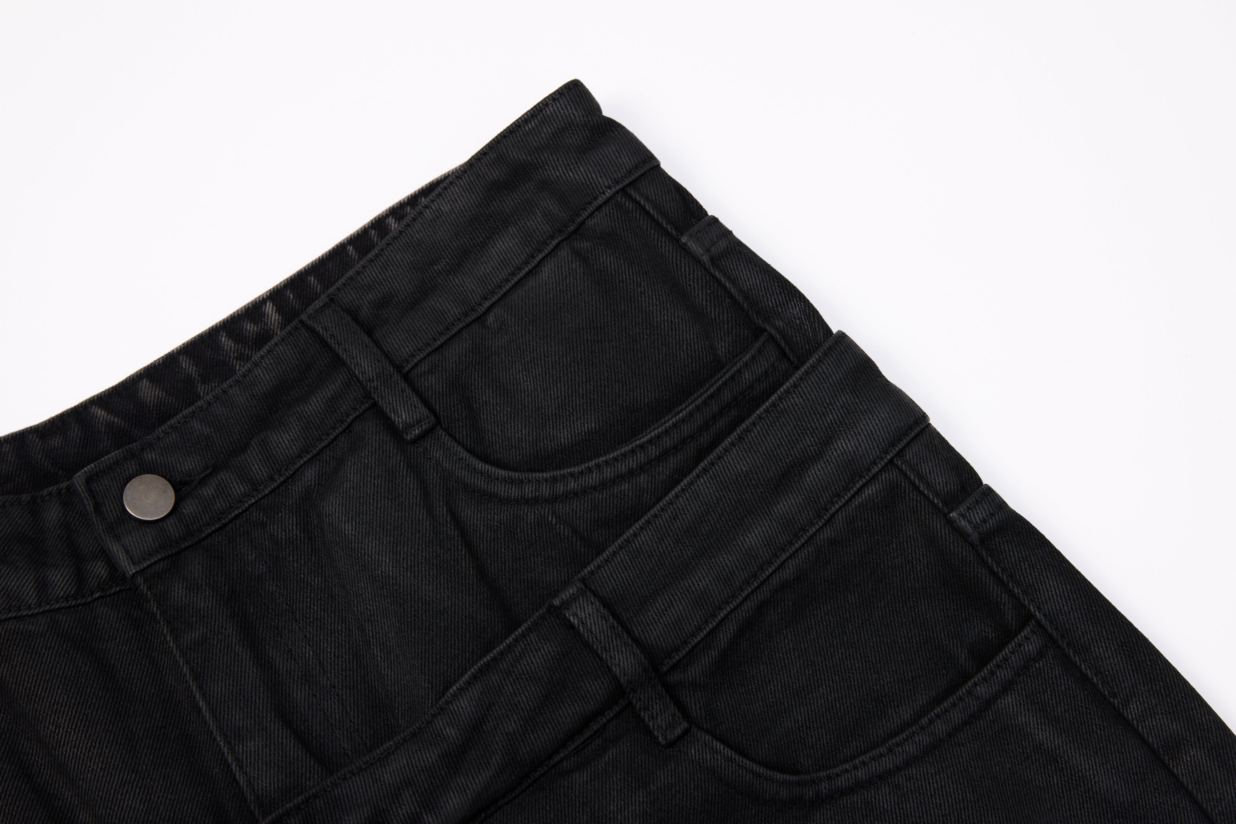 Omirad Double-Waist Washed Wide-Leg Jeans