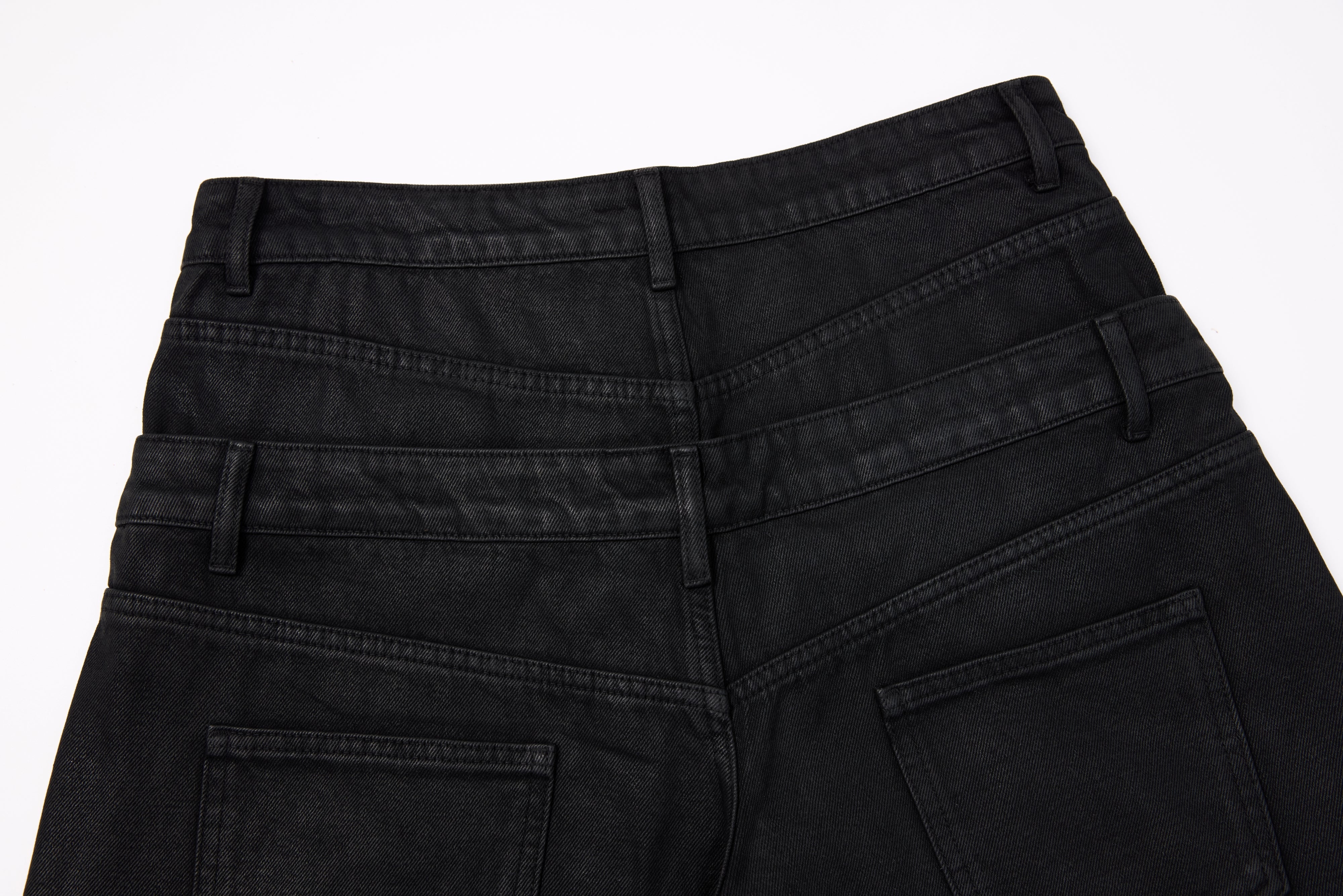 Omirad Double-Waist Washed Wide-Leg Jeans