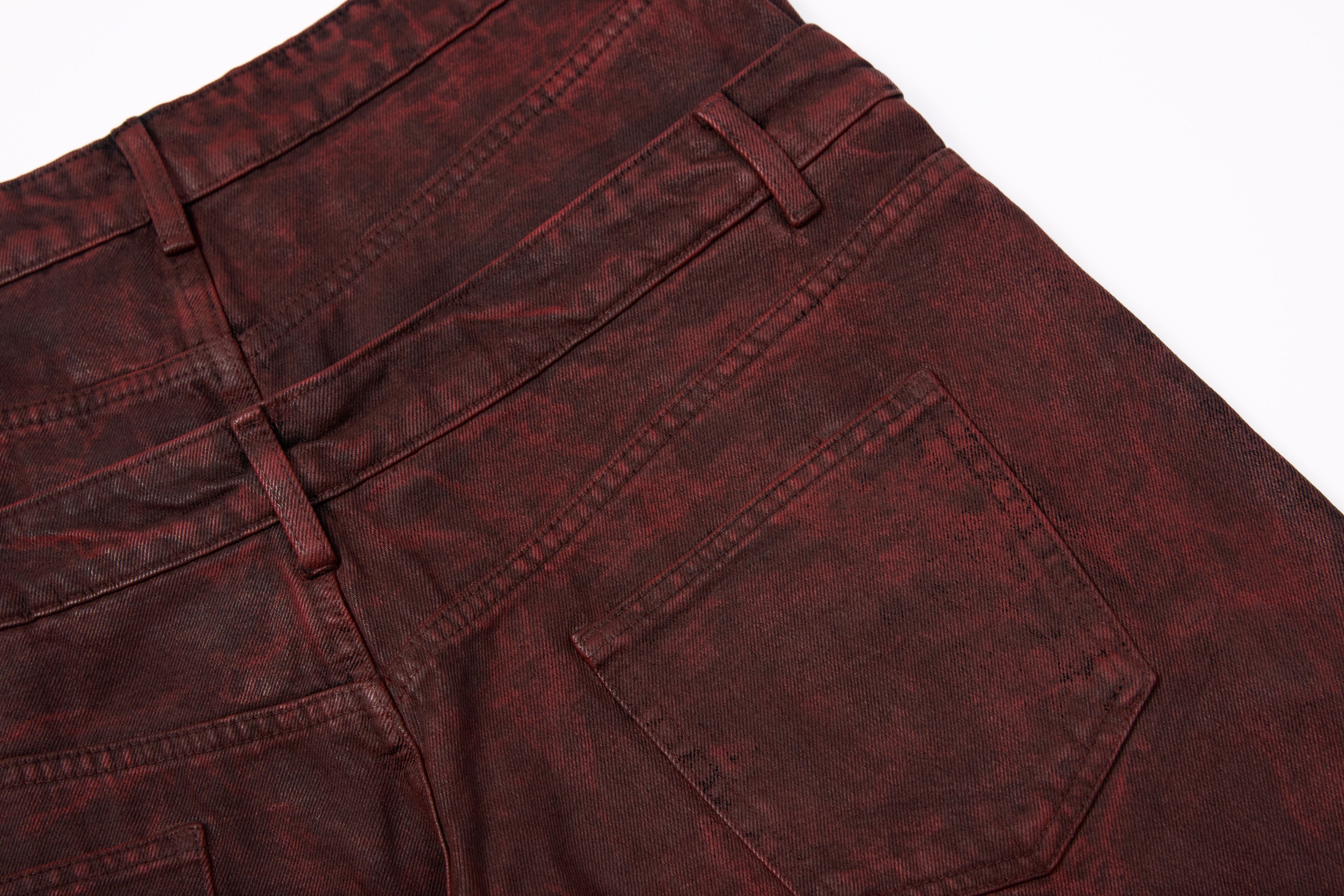 Omirad Double-Waist Washed Wide-Leg Jeans