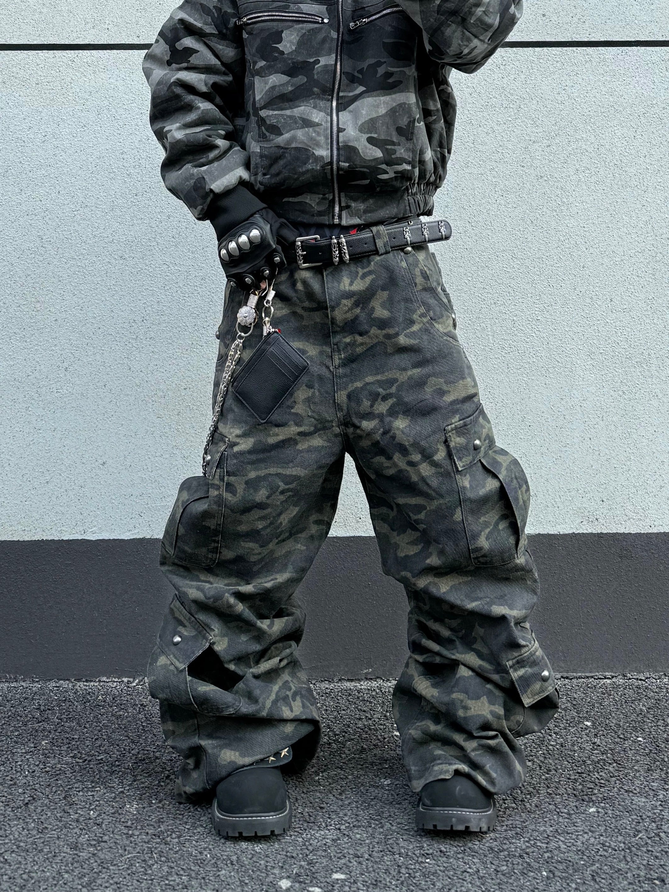 Omirad Camo Wide-Leg Cargo Pants