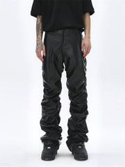 Omirad Ruched Faux Leather Pants