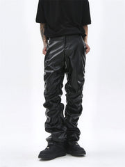 Omirad Ruched Faux Leather Pants