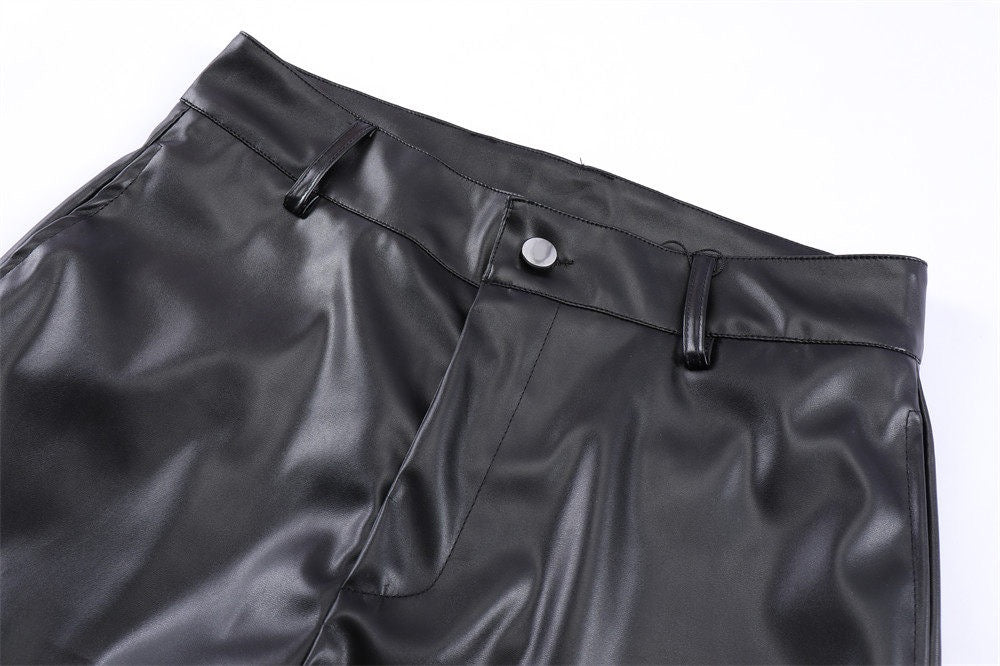 Omirad Ruched Faux Leather Pants