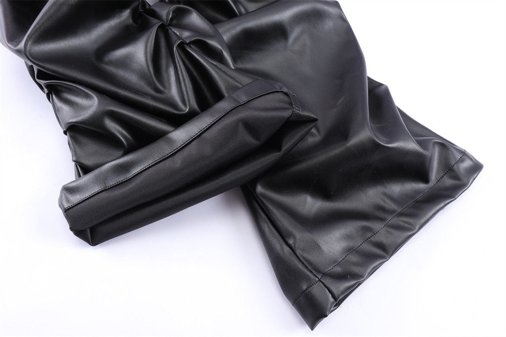 Omirad Ruched Faux Leather Pants