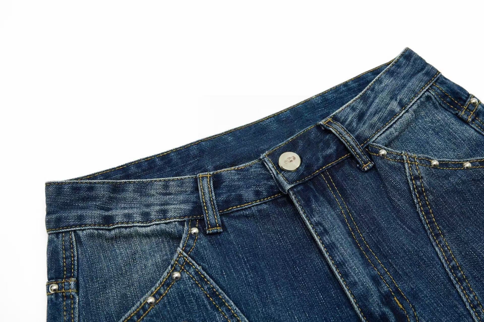 Omirad “Studded Panel Denim Jeans”