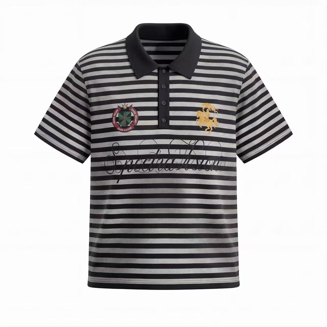 Omirad “Stripe Crest Polo Tee”