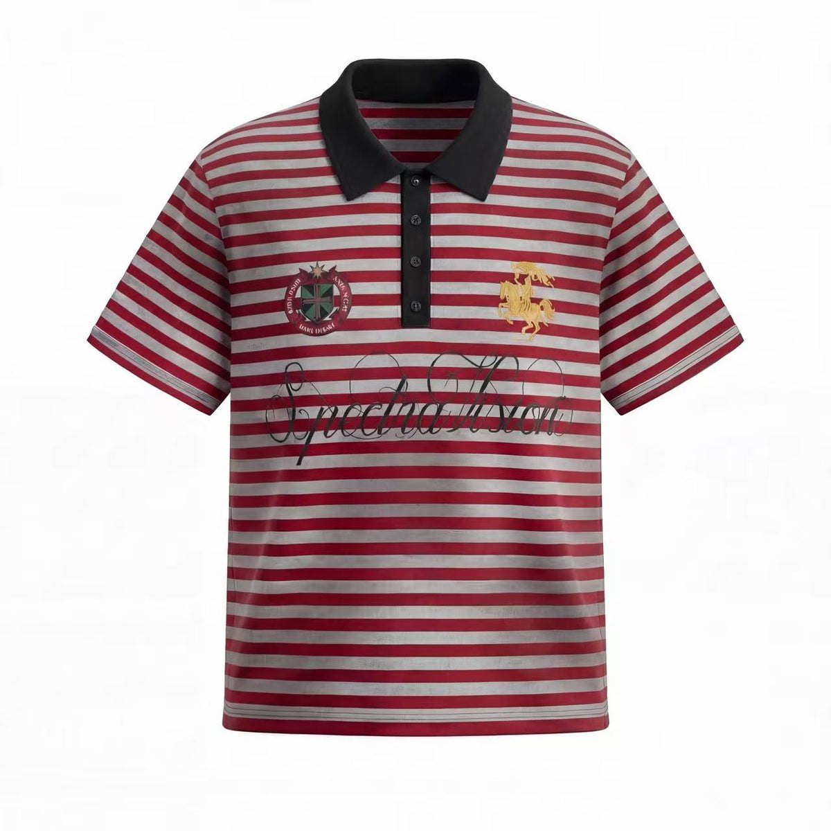 Omirad “Stripe Crest Polo Tee”