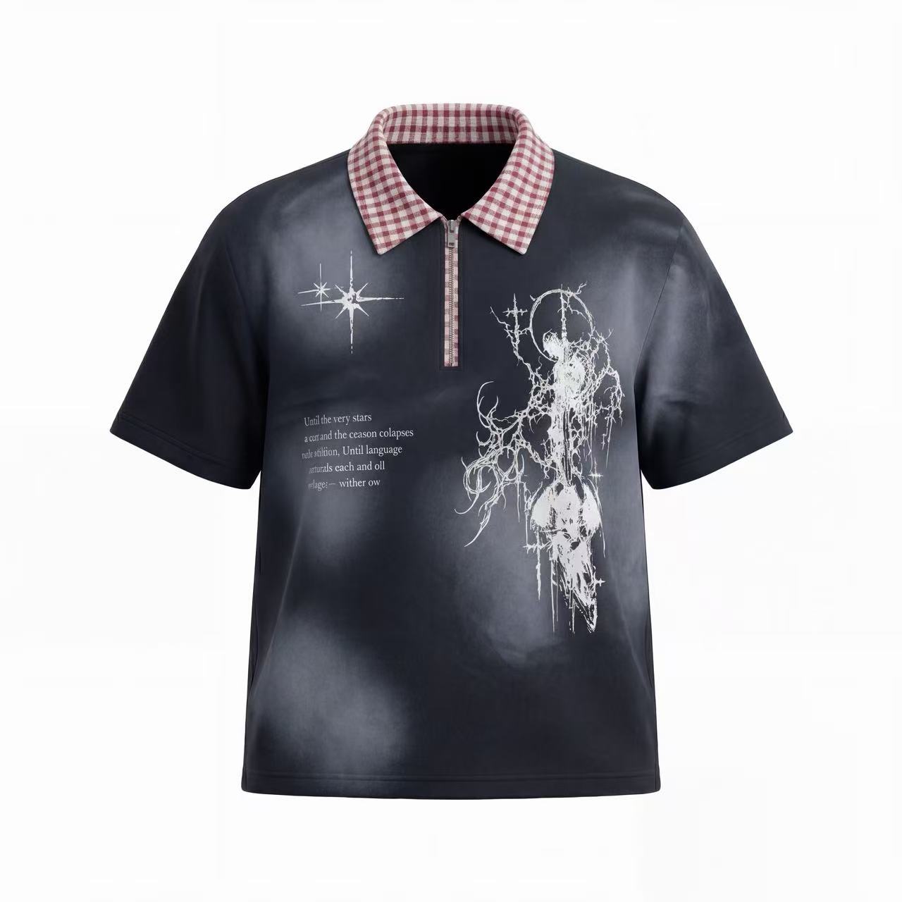 Omirad “Grunge Star Zip Polo Tee”
