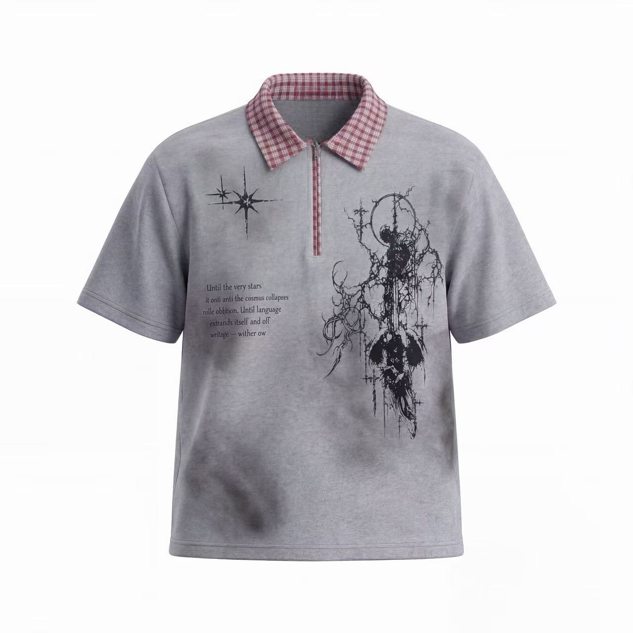 Omirad “Grunge Star Zip Polo Tee”
