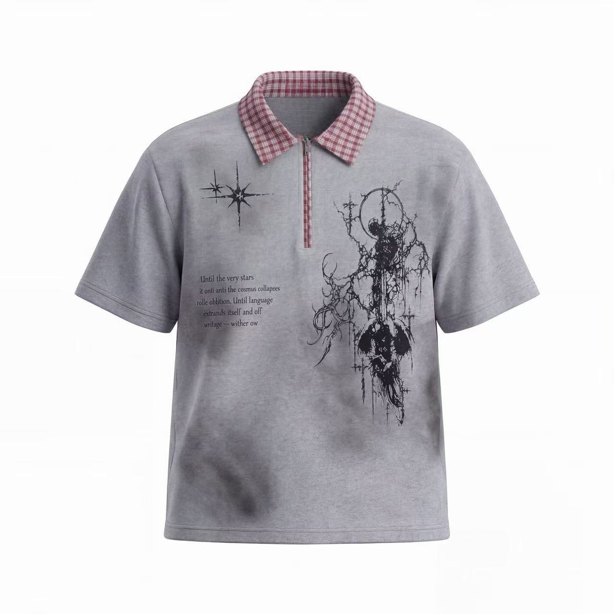 Omirad “Grunge Star Zip Polo Tee”