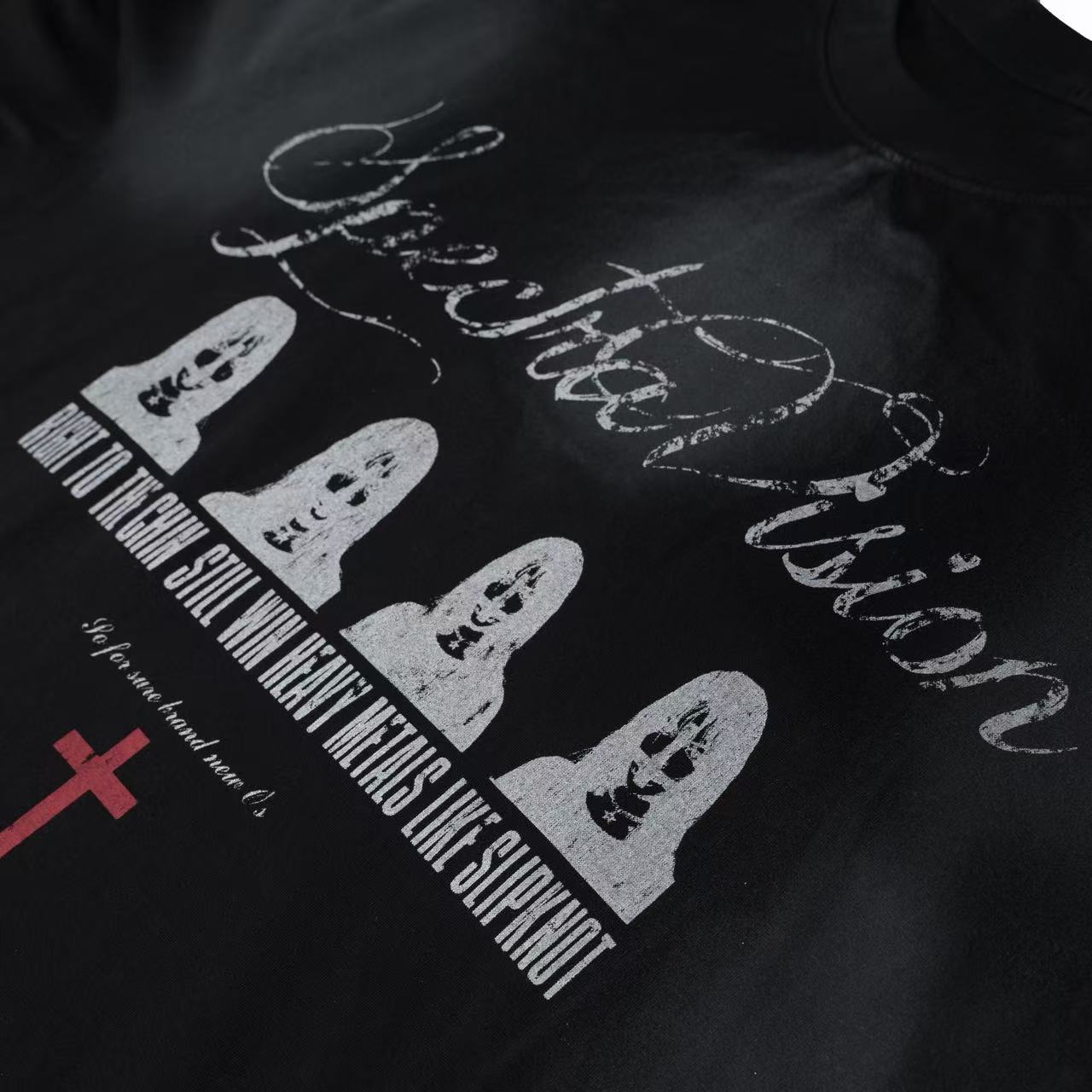 Omirad “Spectra Vision Distressed Graphic Tee”