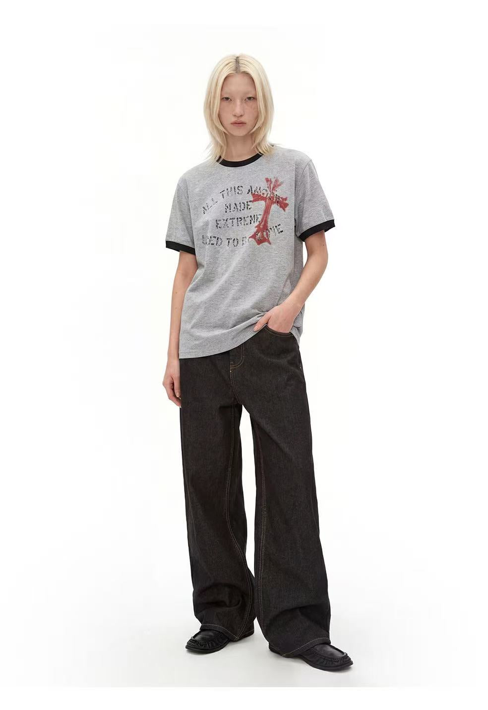 Omirad “Vintage Cross Graphic Ringer Tee”