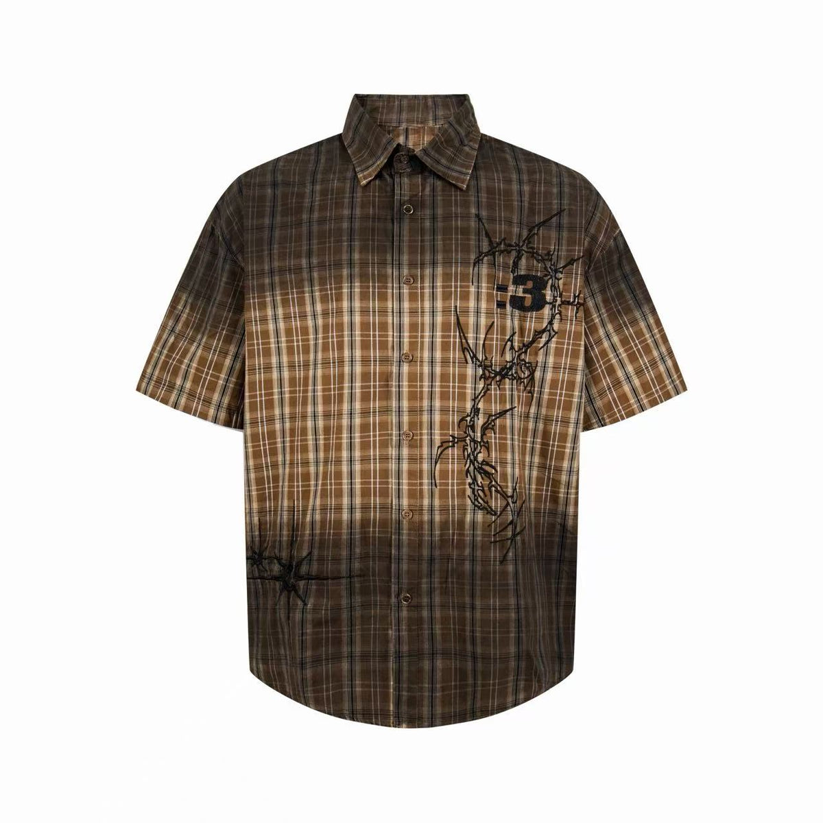Omirad Vintage Plaid Graphic Shirt
