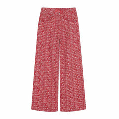 Omirad All-Over Script Print Wide-Leg Pants
