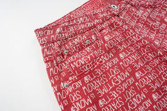 Omirad All-Over Script Print Wide-Leg Pants