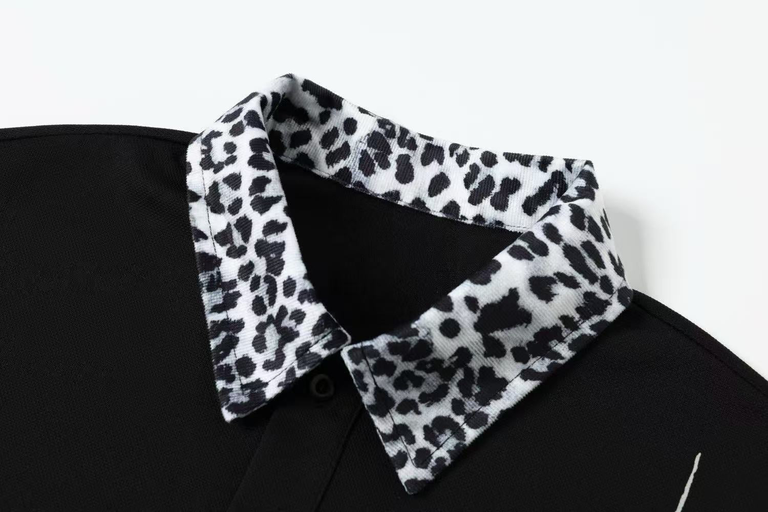 Omirad “Leopard Cross Graphic Polo”