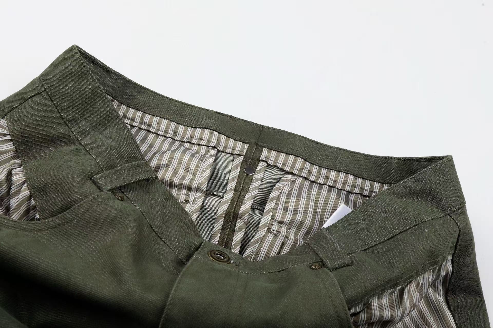 Omirad “Vintage Utility Fold-Hem Pants”