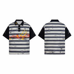 Omirad Vintage Stripe Polo Tee