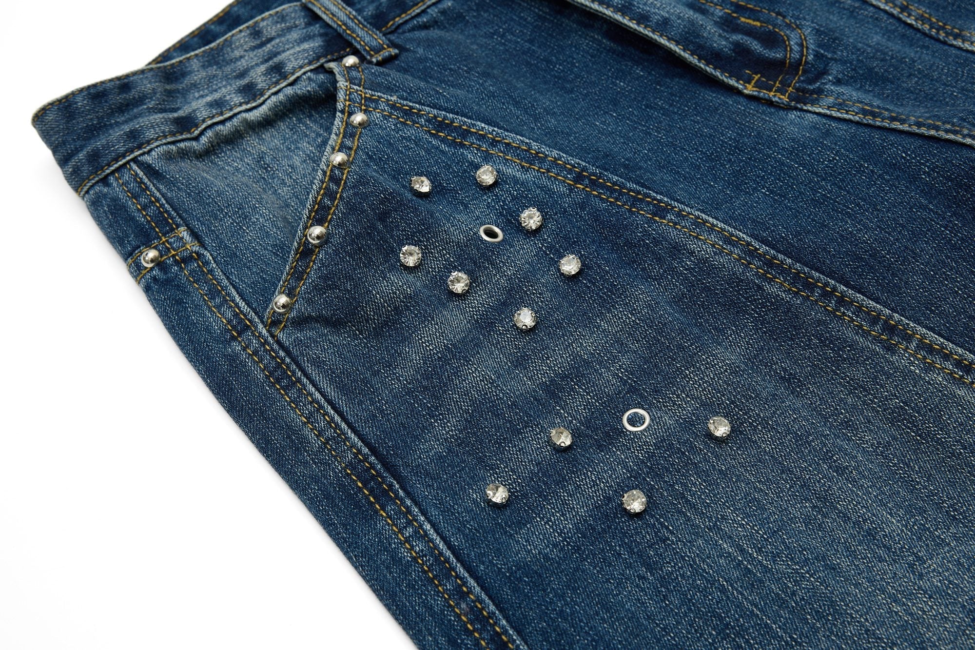 Omirad “Studded Panel Denim Jeans”