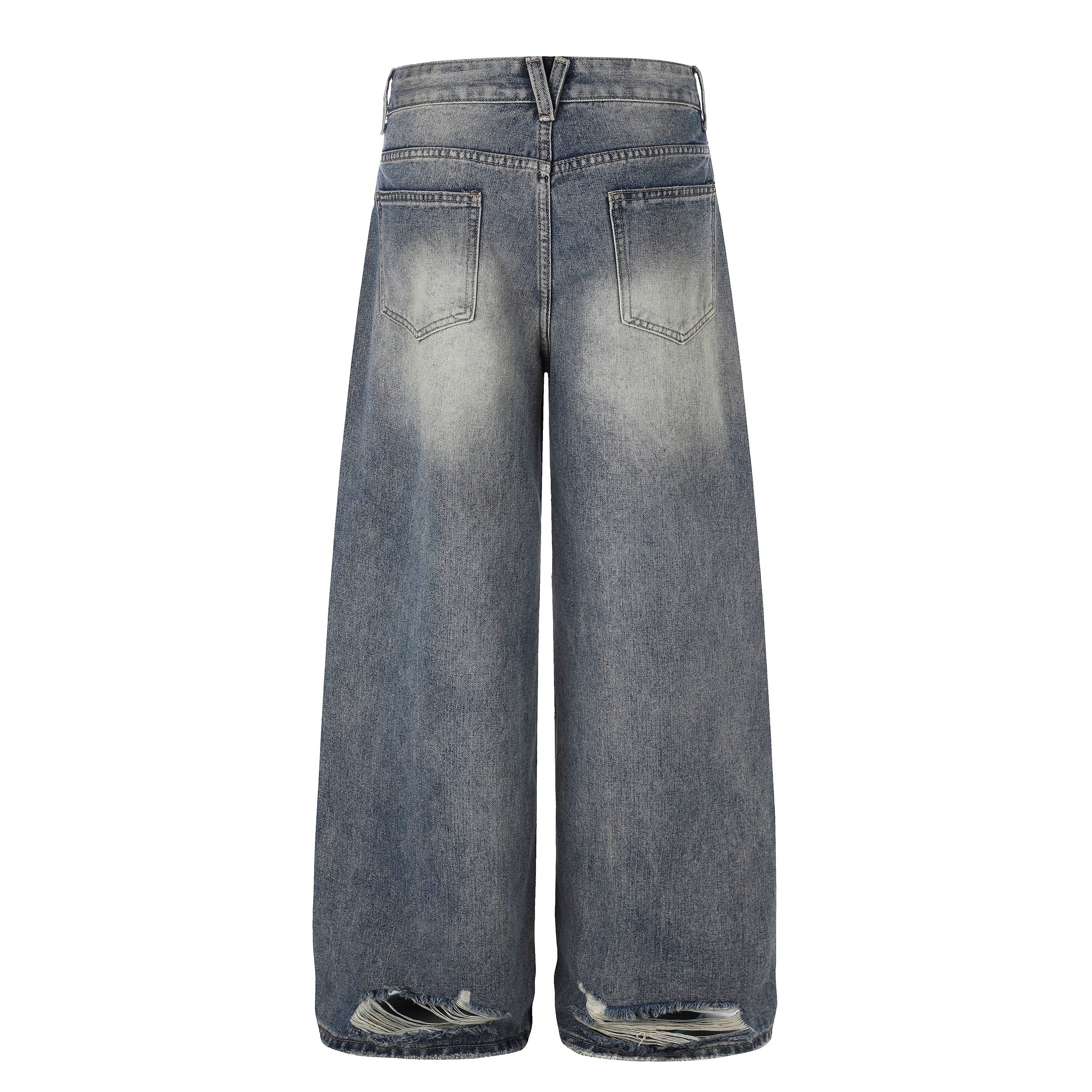Omirad Distressed Wide-Leg Jeans