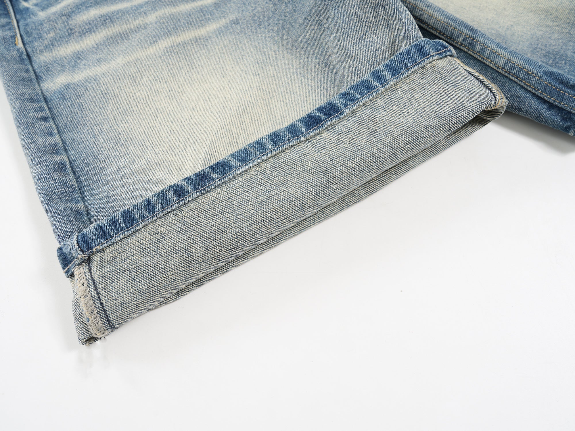 Omirad Faded Wide-Leg Denim Shorts