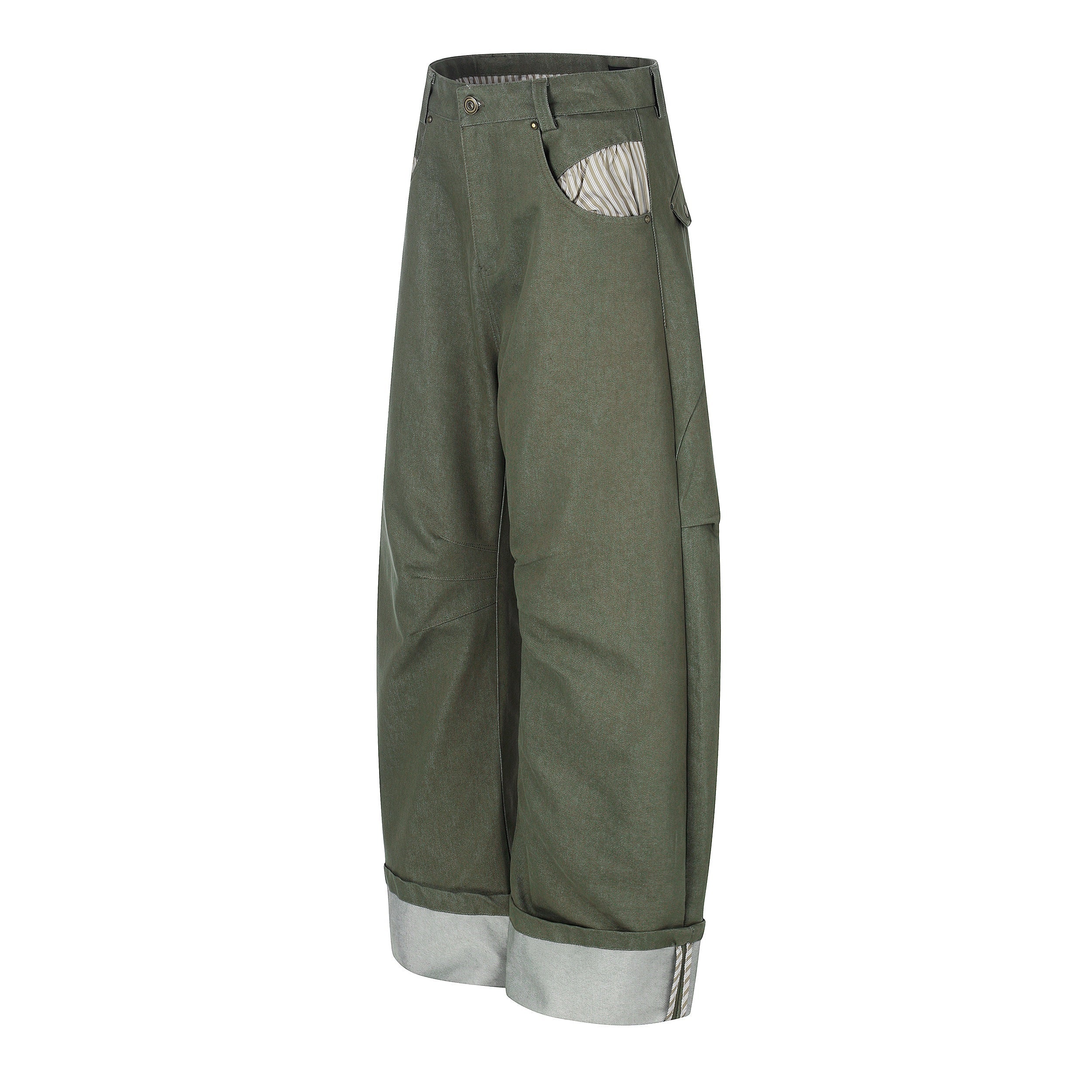Omirad “Vintage Utility Fold-Hem Pants”