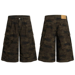 Omirad Wide-Leg Camo Cargo Shorts