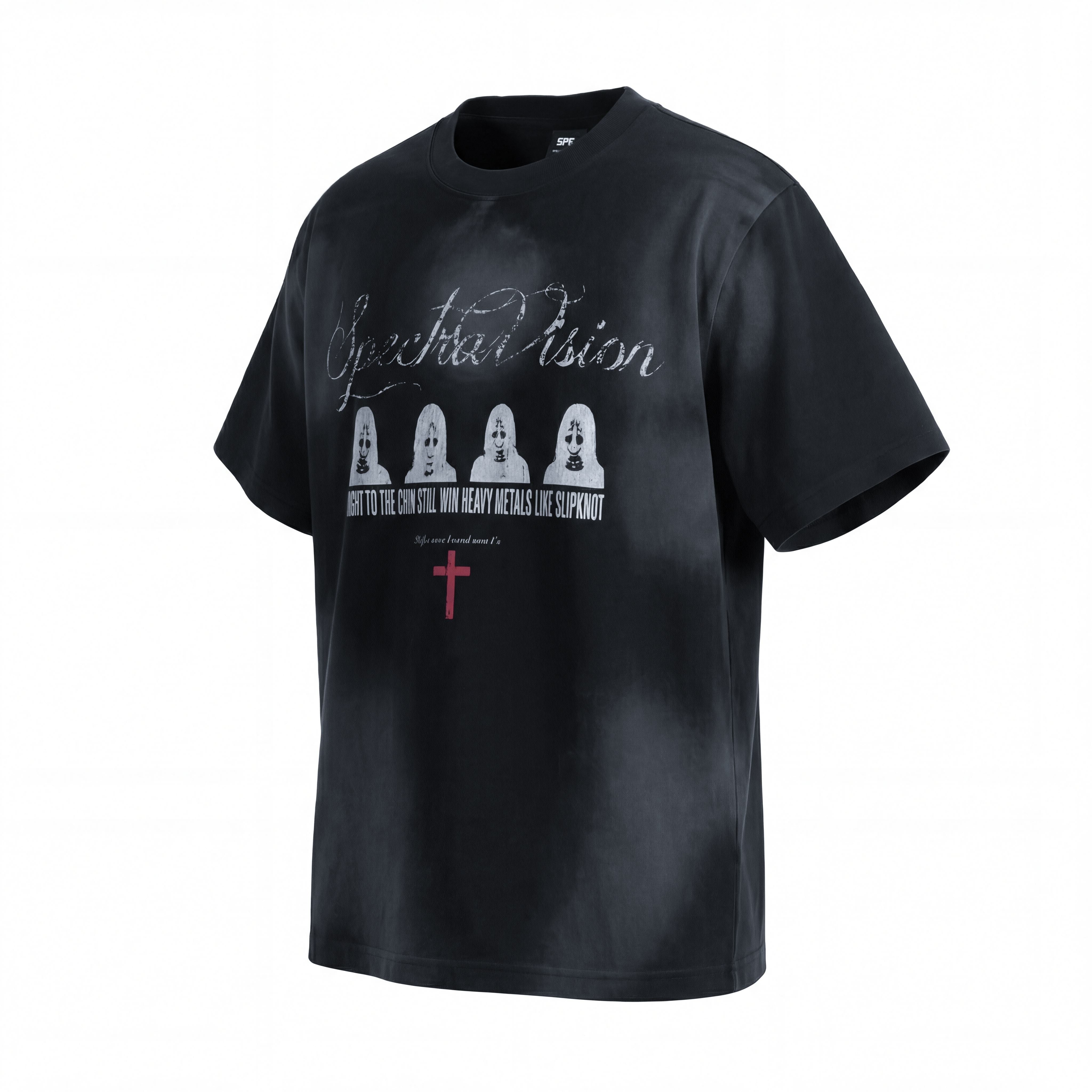Omirad “Spectra Vision Distressed Graphic Tee”
