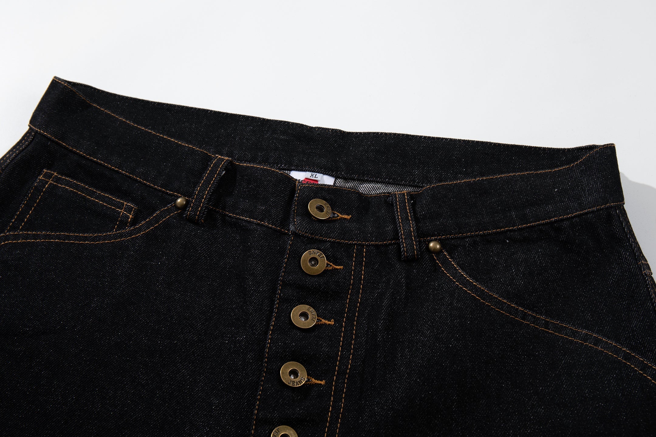 Omirad Curved Panel Wide Leg Denim Pants