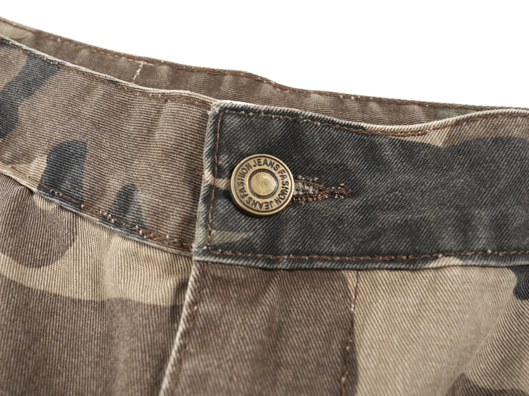 Omirad Distressed Camo Cargo Shorts
