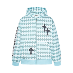 Omirad Gothic Pattern Full-Zip Hoodie