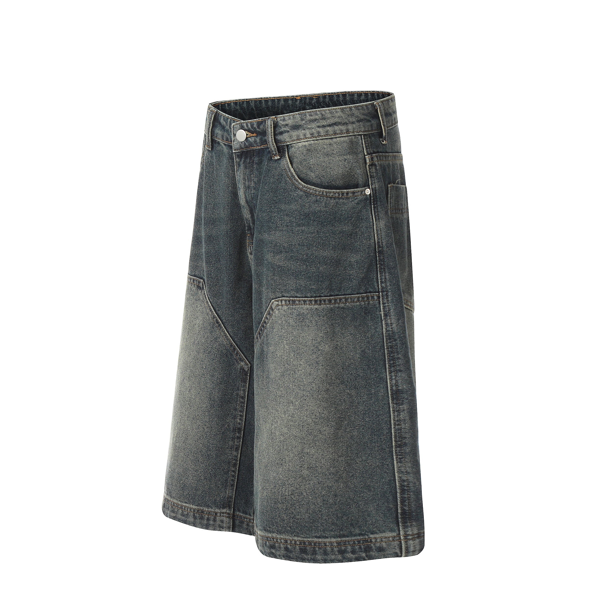 Omirad Vintage Wide-Leg Denim Shorts