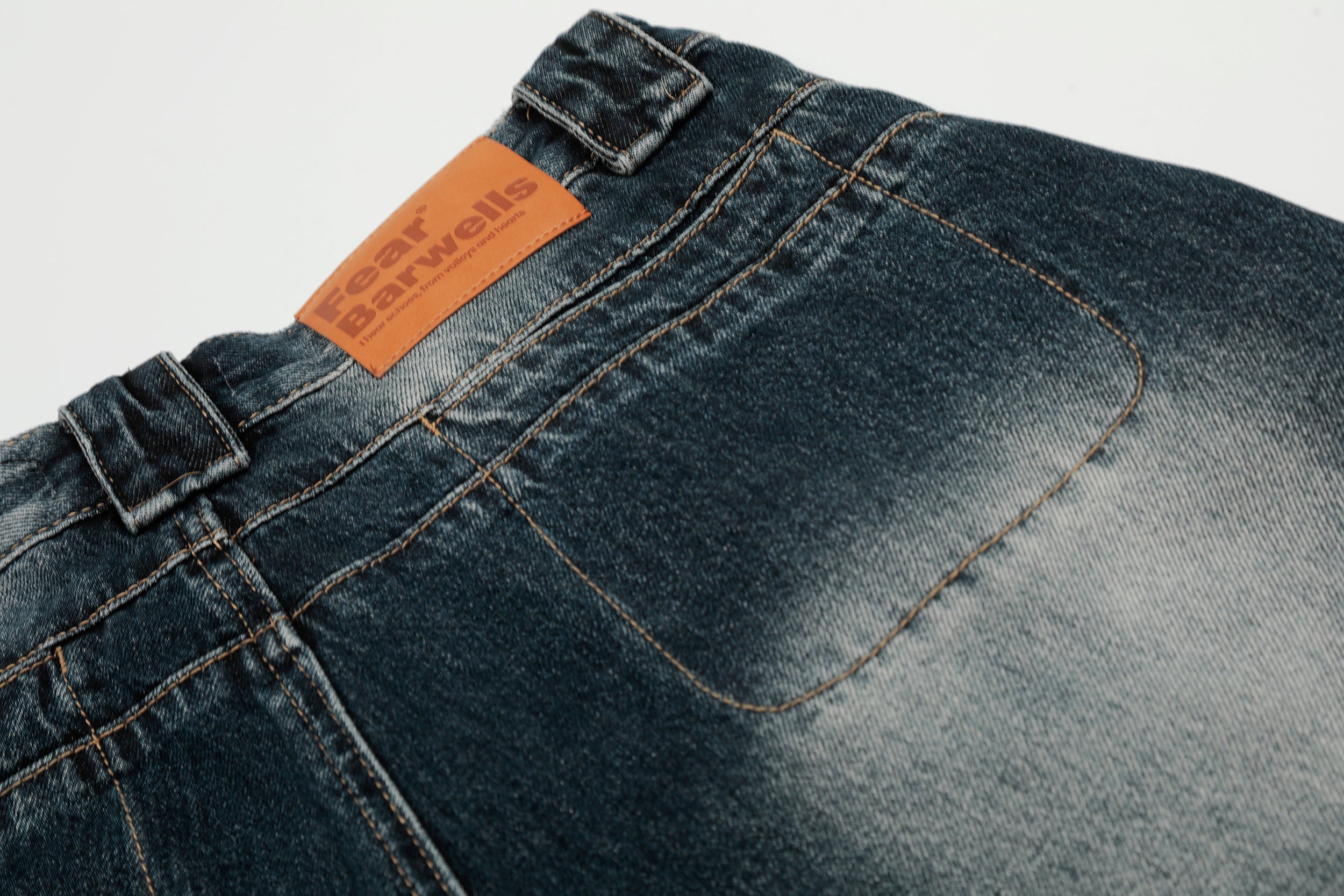 Omirad Wide-Leg Washed Denim Shorts