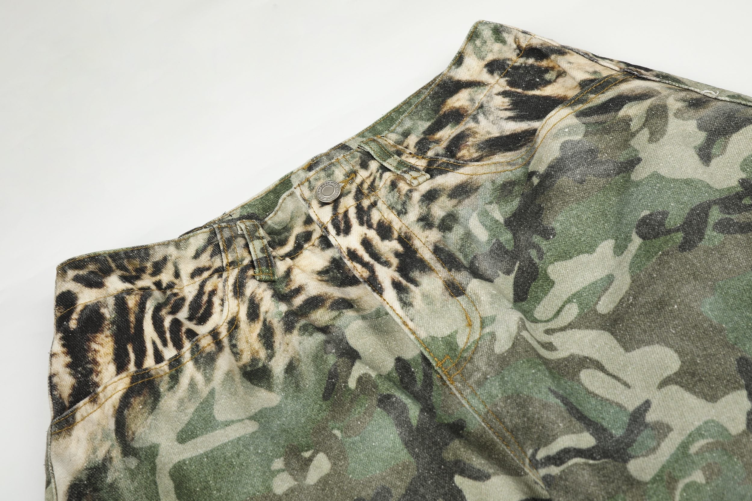 Omirad Leopard Camo Cargo Shorts