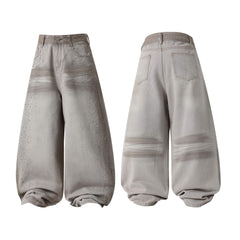 Omirad Washed Balloon Fit Denim Pants