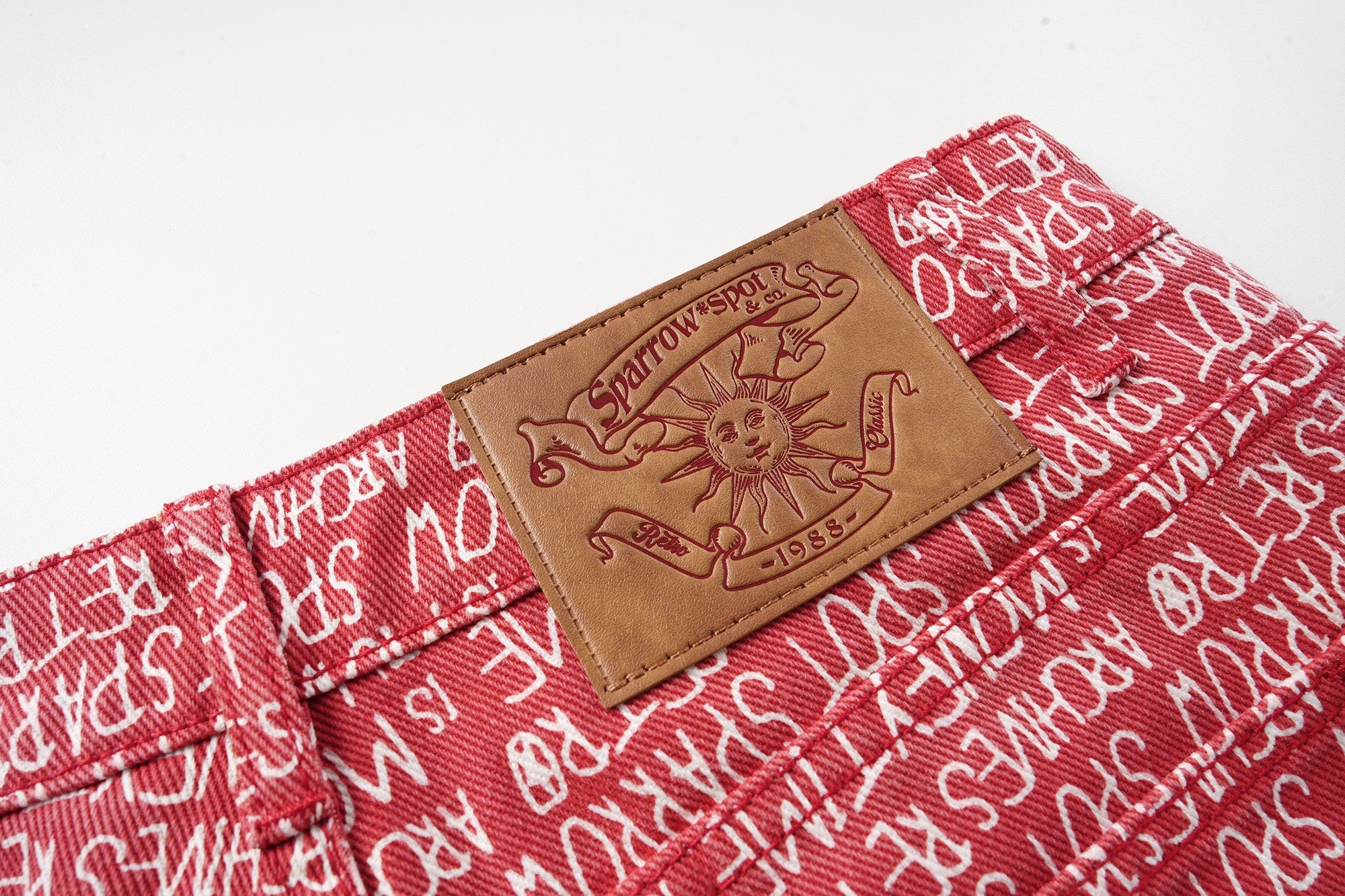 Omirad All-Over Script Print Wide-Leg Pants