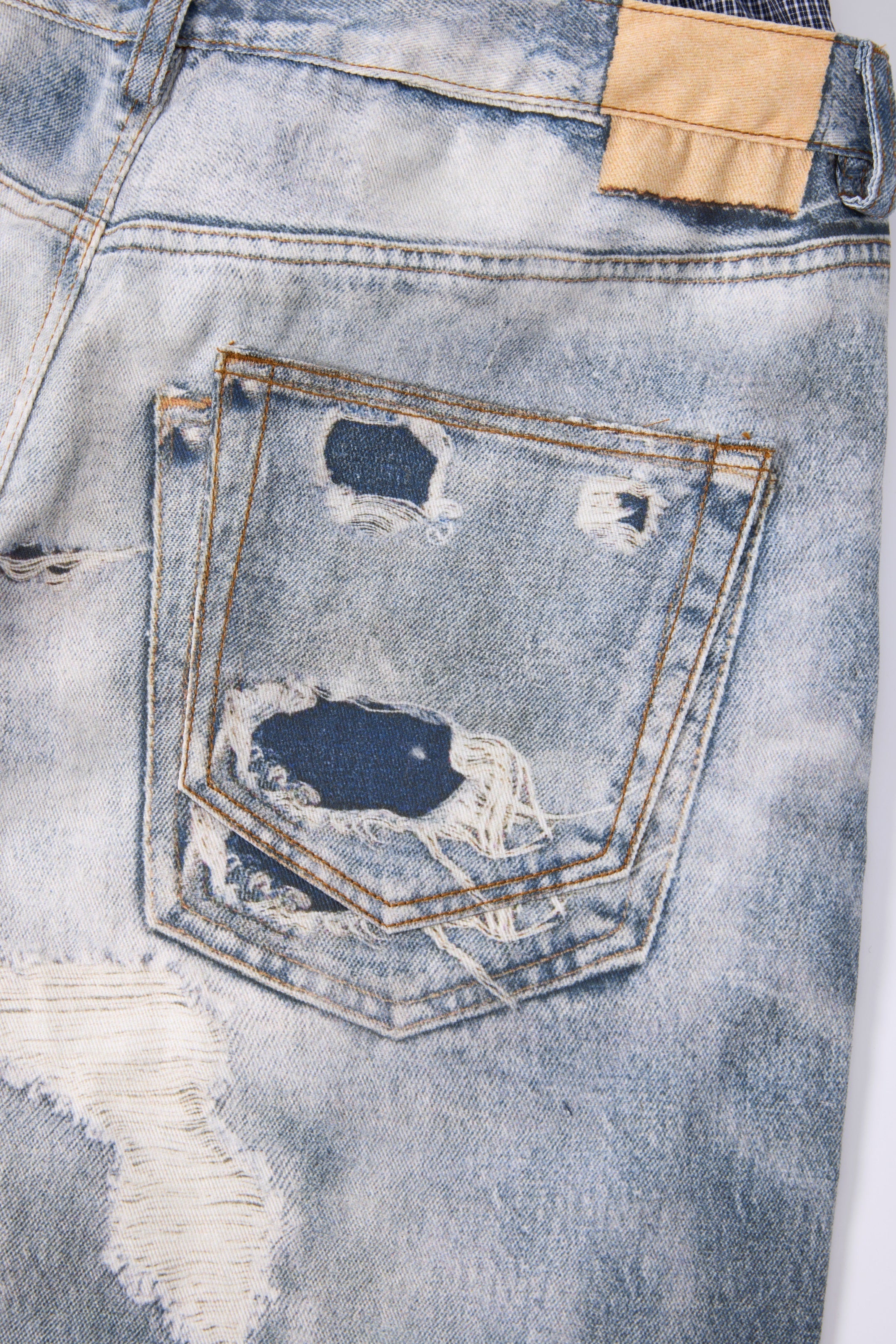 Omirad Layered Waist Distressed Jeans