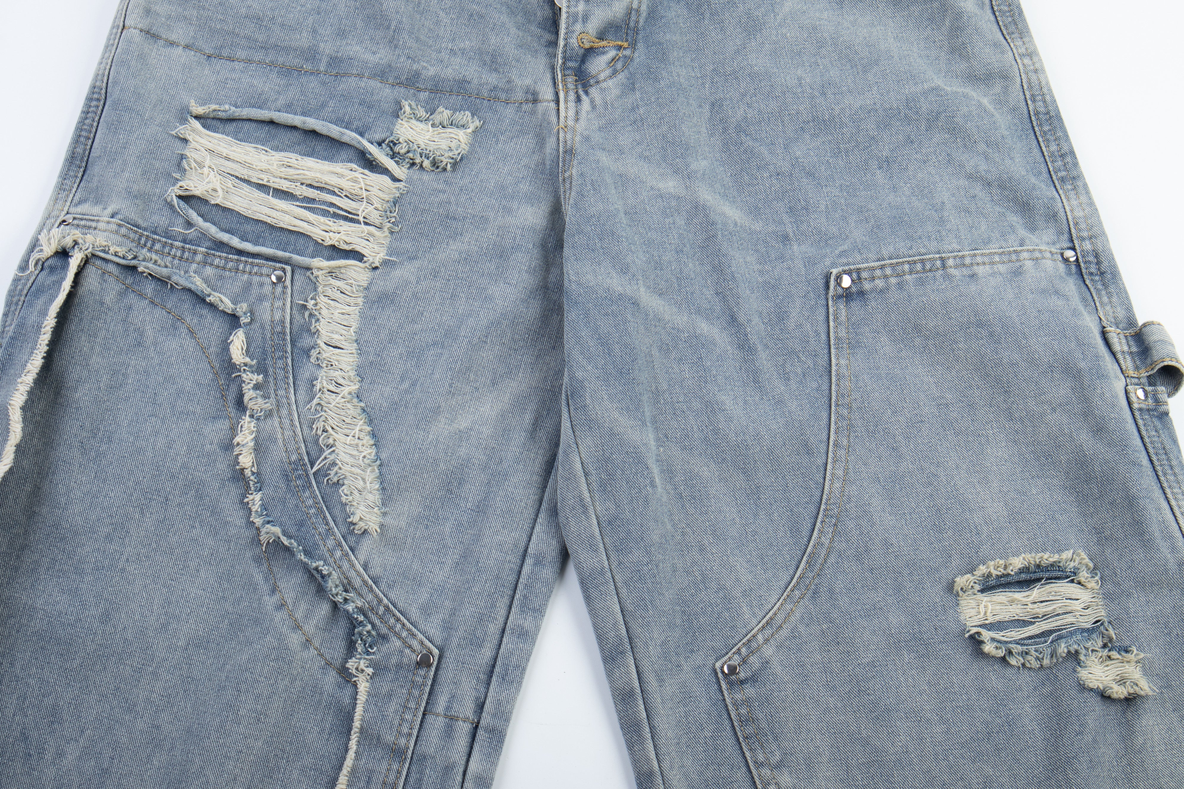 Omirad Distressed Panel Denim Pants