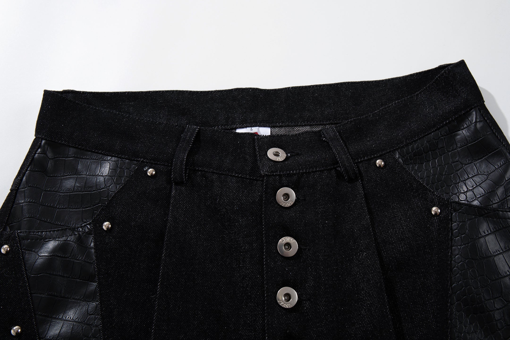 Omirad Panel-Detail Wide Leg Denim Pants